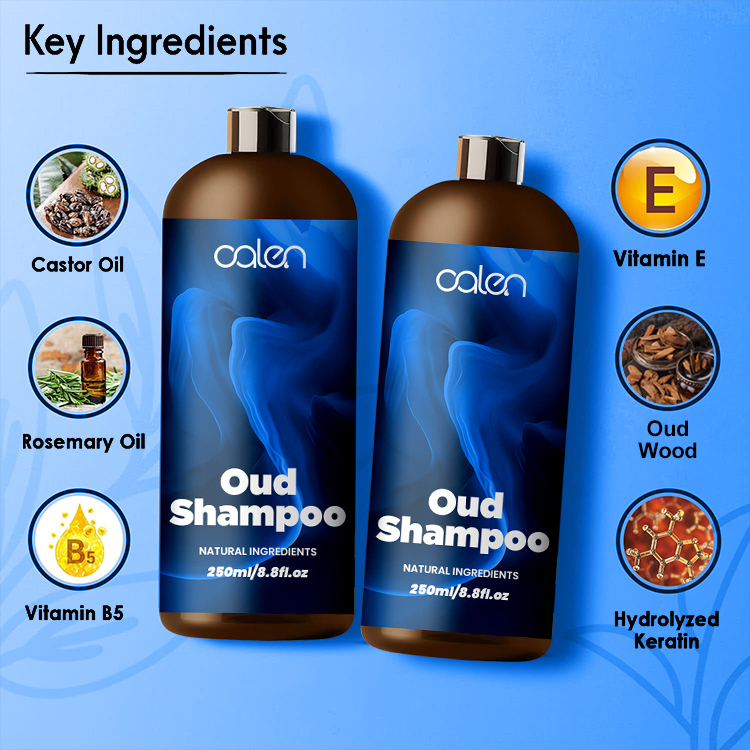 Oalen OEM Cleanse Strengthening Soothing Formula Oud Hair Shampoo,MY SHOP