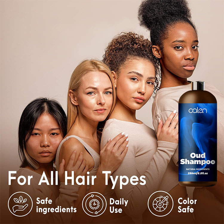 Oalen OEM Cleanse Strengthening Soothing Formula Oud Hair Shampoo,MY SHOP