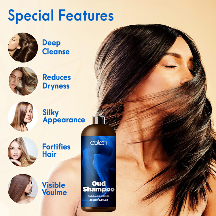 Oalen OEM Cleanse Strengthening Soothing Formula Oud Hair Shampoo,MY SHOP