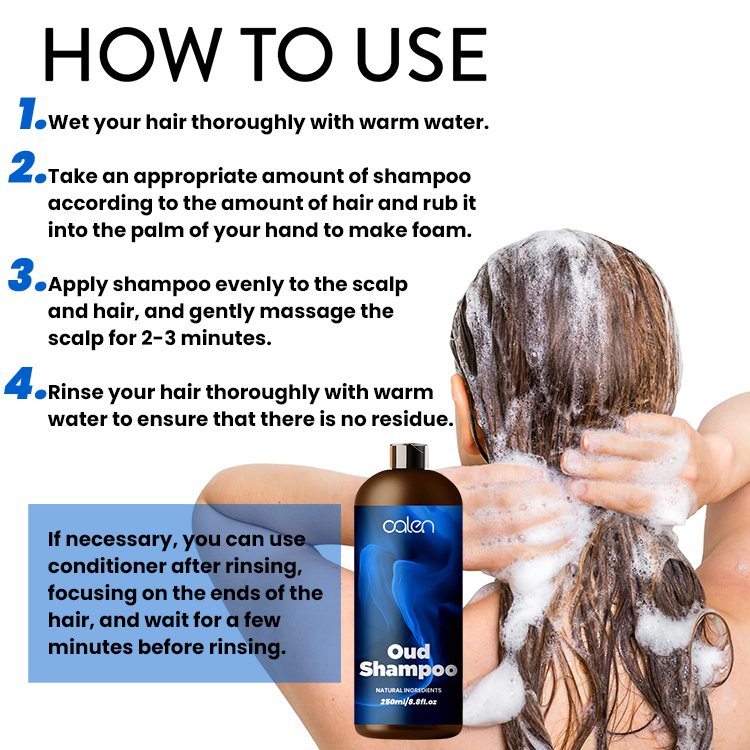 Oalen OEM Cleanse Strengthening Soothing Formula Oud Hair Shampoo,MY SHOP