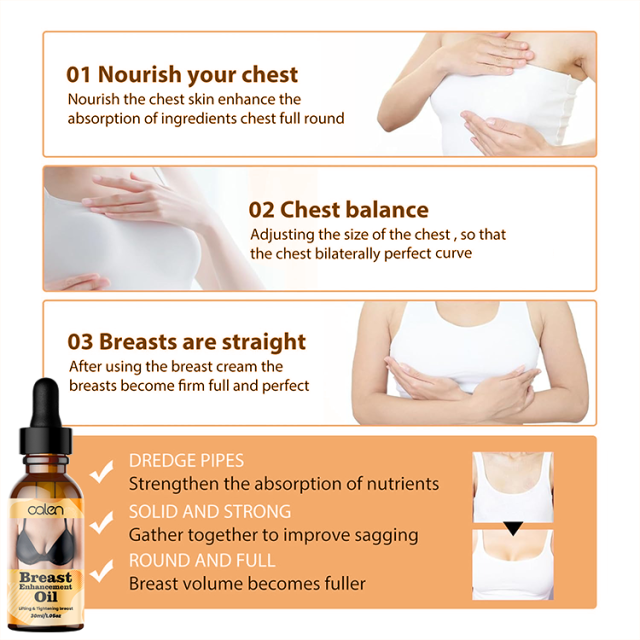 Luxfume Massage Fast Growth Elasticity Chest Breast Enhancement Oil,oalen cosmetics