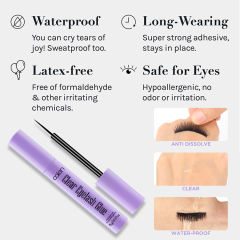 Luxfume Customs Logo Waterproof Bond Sealer Eye Lash Eyelash Glue,oalen cosmetics