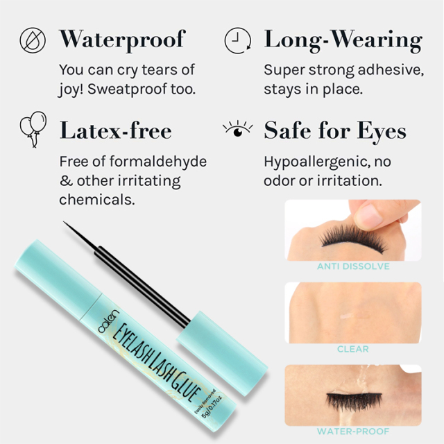 Oalen OEM Fast Drying Sensitive Eyelash Extension Waterproof Eye Lash Glue Eyelash Glue,oalen cosmetics