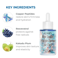 Luxfume 30Ml Wrinkles Facial Skin Care Blue Copper Peptide Essence,oalen cosmetics