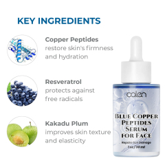 Oalen 30Ml OEM Pure Collagen Face Serum Blue Copper Peptide Serum,oalen cosmetics