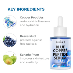 Oalen Private Label 30Ml Anti-Wrinkle Face Blue Copper Peptide Serum,oalen cosmetics