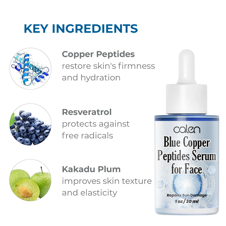 Oalen 30Ml Whitening Repairing Facial Blue Copper Peptide Serum,oalen cosmetics