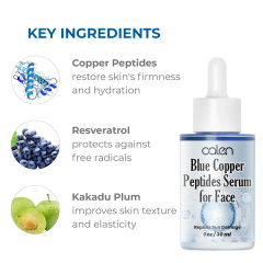 Oalen 30Ml Whitening Repairing Facial Blue Copper Peptide Serum,oalen cosmetics