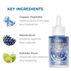 Luxfume ODM 30Ml Anti Aging Damaged Skin Blue Copper Peptide Serum,oalen cosmetics