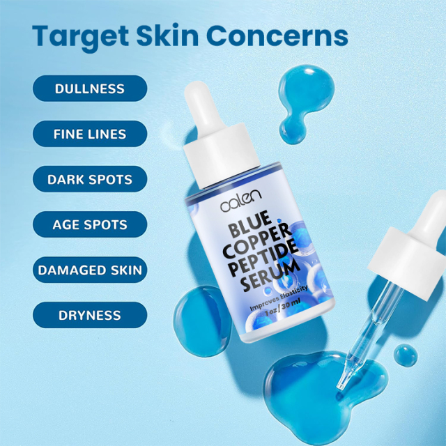Oalen Private Label 30Ml Anti-Wrinkle Face Blue Copper Peptide Serum,oalen cosmetics