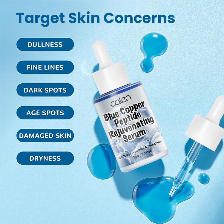 Luxfume 30Ml Moisturizes Firms Blue Copper Peptide Facial Repair Serum,oalen cosmetics