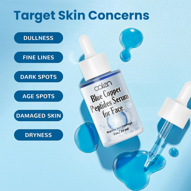 Oalen 30Ml Whitening Repairing Facial Blue Copper Peptide Serum,oalen cosmetics