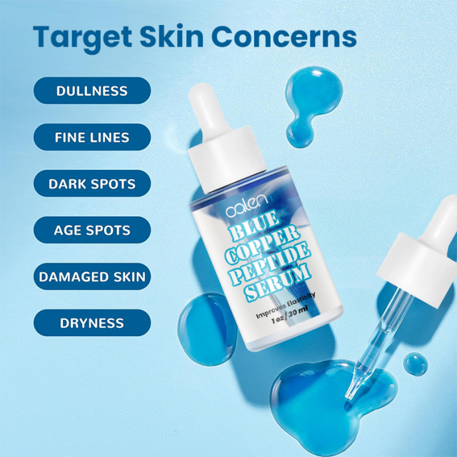 Oalen Private Label 30Ml Anti Wrinkle Face Blue Copper Peptide Serum,oalen cosmetics
