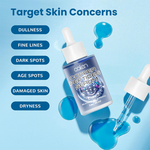 Luxfume ODM 30Ml Anti Aging Damaged Skin Blue Copper Peptide Serum,oalen cosmetics