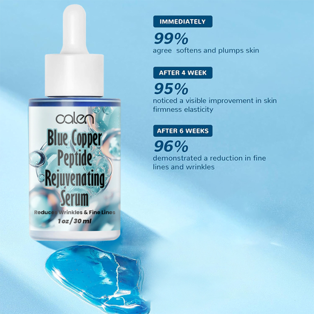 Oalen 30Ml Fine Lines Brighten Face Blue Copper Peptide Facial Serum,oalen cosmetics