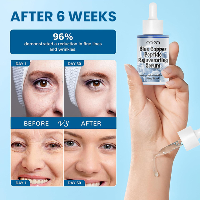 Luxfume 30Ml Moisturizes Firms Blue Copper Peptide Facial Repair Serum,oalen cosmetics
