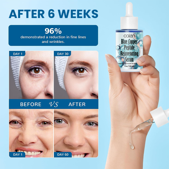 Oalen 30Ml Fine Lines Brighten Face Blue Copper Peptide Facial Serum,oalen cosmetics