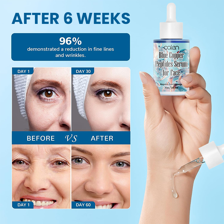 Luxfume 30Ml Wrinkles Facial Skin Care Blue Copper Peptide Essence,oalen cosmetics