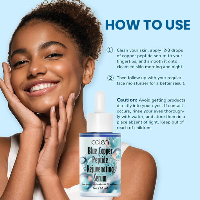 Oalen 30Ml Fine Lines Brighten Face Blue Copper Peptide Facial Serum,oalen cosmetics