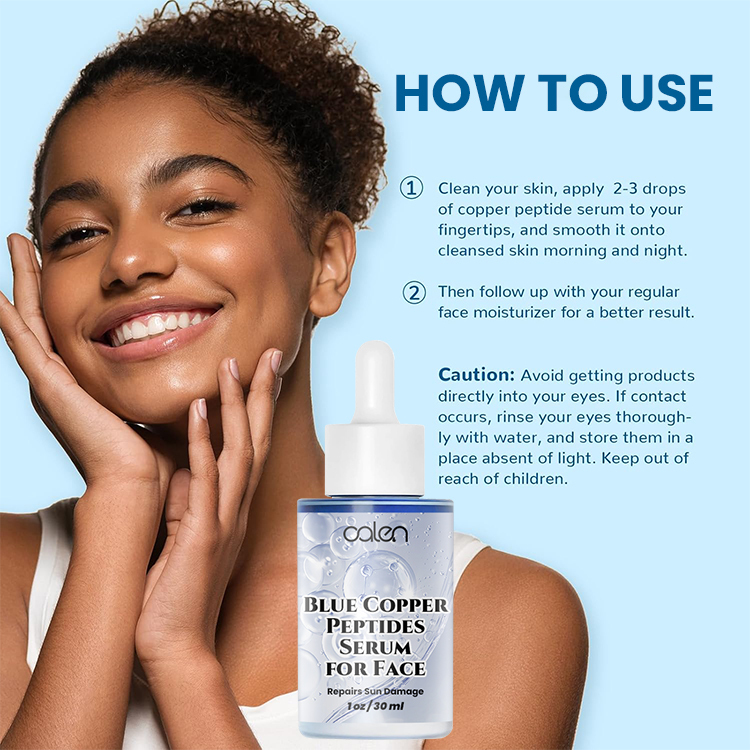 Oalen 30Ml OEM Pure Collagen Face Serum Blue Copper Peptide Serum,oalen cosmetics