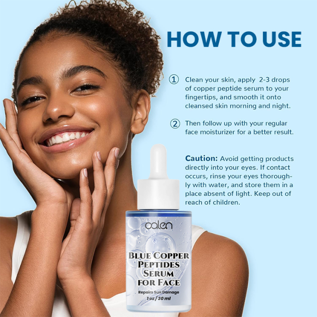 Oalen 30Ml OEM Pure Collagen Face Serum Blue Copper Peptide Serum,oalen cosmetics