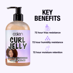 Oalen Customized 250Ml Anti-Frizz Curl Gel Hair Styling Curly Jelly,MY SHOP