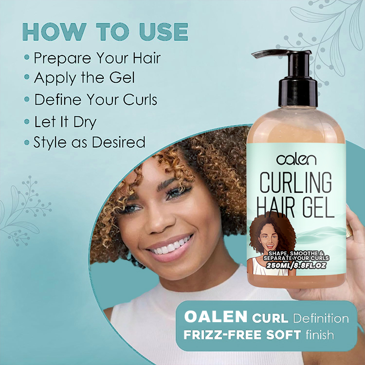 Oalen 250Ml Private Label Curl Enhancing Hair Defining Jelly Gel,MY SHOP