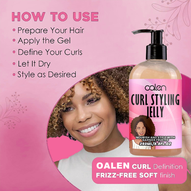 Oalen 250Ml Custom Volumizing Define Shine Hair Jelly Curl Gel,MY SHOP