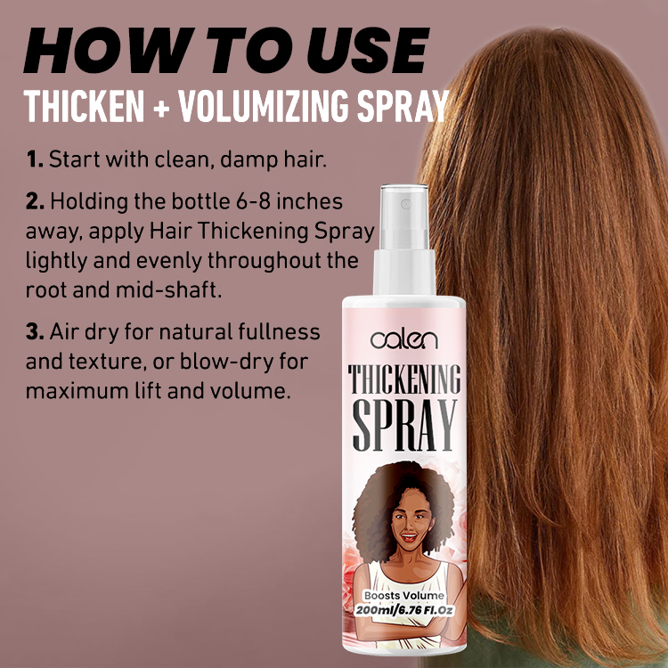 Oalen 250Ml ODM More Voluminous Thickens Texture Spray For Fine Hair,oalen cosmetics