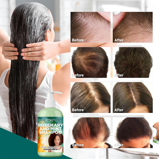 Luxfume 250Ml OEM ODM Smoothing Rosemary Mint Hair Growth Shampoo,oalen cosmetics