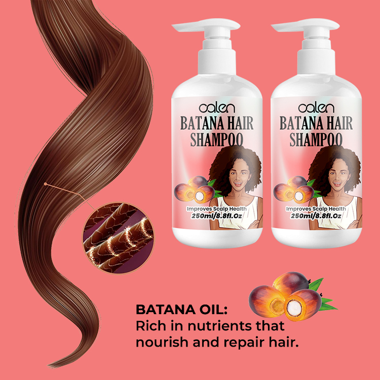 Oalen 250ml ODM OEM Damaged Hair Hair Growth Batana Hair Oil Shampoo,MY SHOP