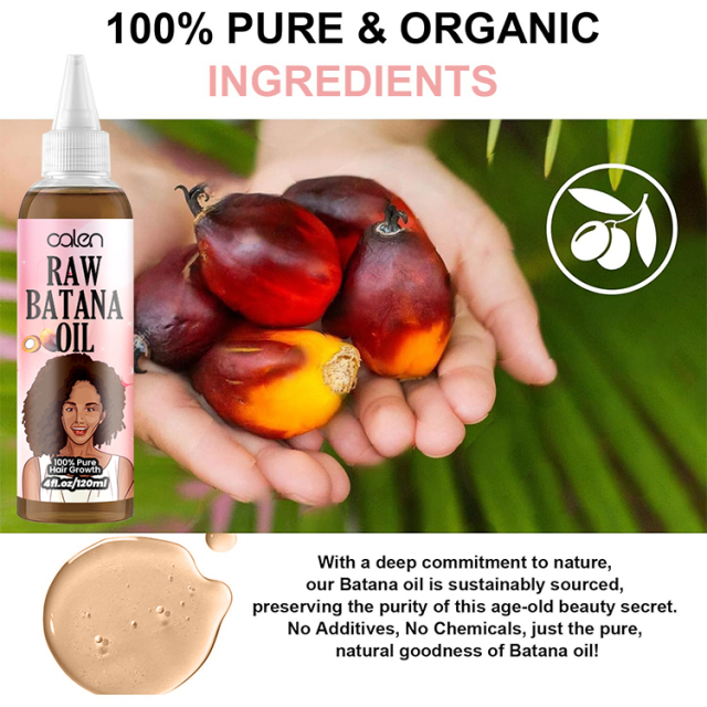 Luxfume 120Ml Private Label Hair Regrowth 100% Pure Raw Batana Oil,oalen cosmetics