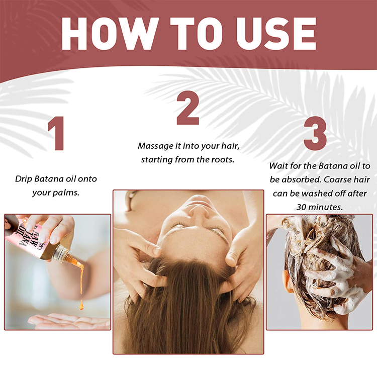 Luxfume 120Ml Private Label Hair Regrowth 100% Pure Raw Batana Oil,oalen cosmetics