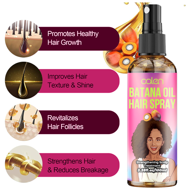 Oalen 100Ml Private Label Organic Natural Raw Batana Oil Hair Spray,MY SHOP