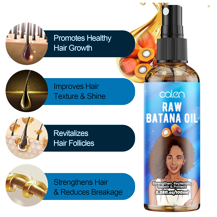 Oalen Custom Logo 100Ml Hair Growth Scalp Serum Batana Oil Spray,MY SHOP