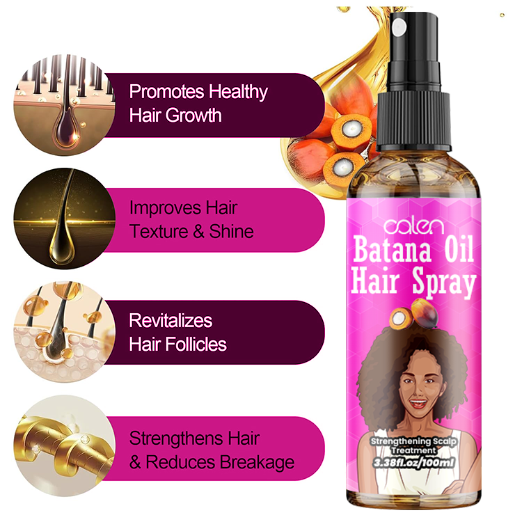 Luxfume 100Ml Anti Loss Treatment Natural Raw Batana Oil Hair Spray,oalen cosmetics