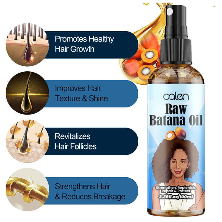 Luxfume 100Ml Anti Hair Loss Strengthen Raw Batana Oil Spray,oalen cosmetics