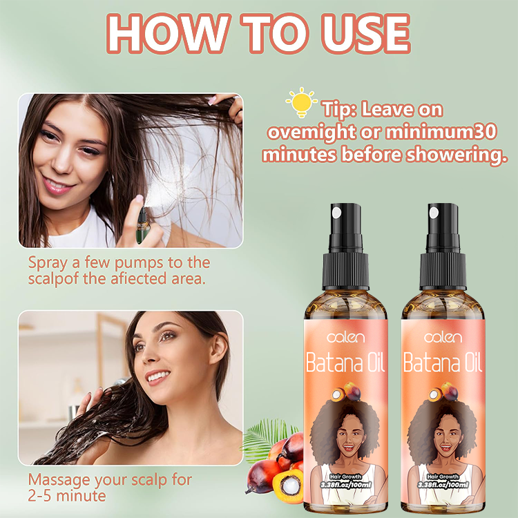 Oalen 120Ml Hair Growth Promotes Hair Wellness Batana Oil Spray,MY SHOP