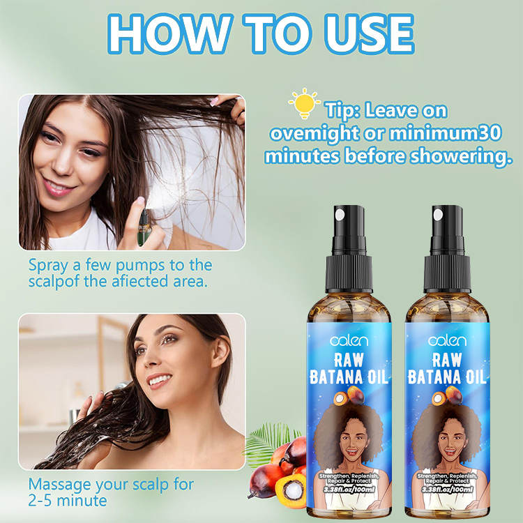 Oalen Custom Logo 100Ml Hair Growth Scalp Serum Batana Oil Spray,MY SHOP