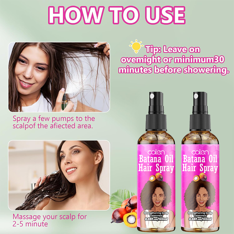 Luxfume 100Ml Anti Loss Treatment Natural Raw Batana Oil Hair Spray,oalen cosmetics