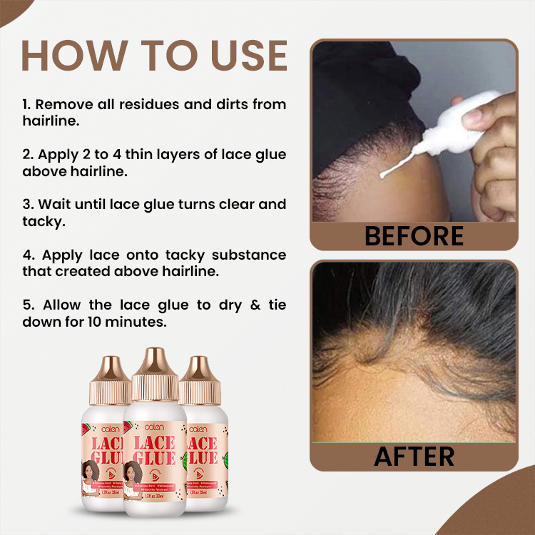 Luxfume 38ml Watermelon Lace Adhesive Strong Hold Waterproof Wig Glue,oalen cosmetics