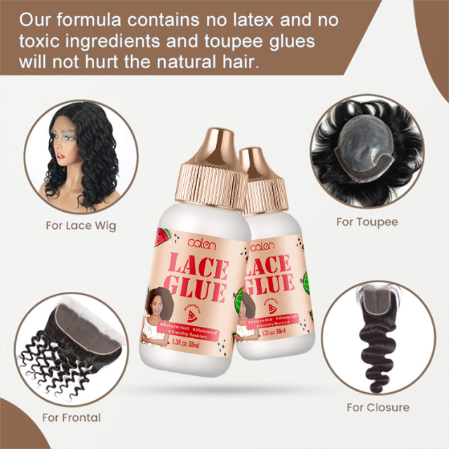 Luxfume 38ml Watermelon Lace Adhesive Strong Hold Waterproof Wig Glue,oalen cosmetics
