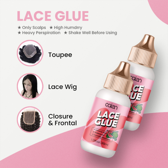 Oalen 38ml OEM Watermelon Long Lasting Hold Invisible Wig Lace Glue,oalen cosmetics