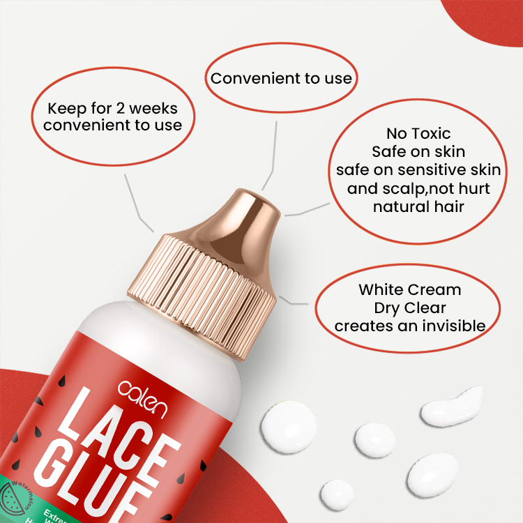 Oalen OEM 38ml Watermelon Sweatproof Waterproof Lace Wig Glue Adhesive,oalen cosmetics