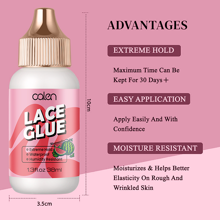 Oalen 38ml OEM Watermelon Long Lasting Hold Invisible Wig Lace Glue,oalen cosmetics