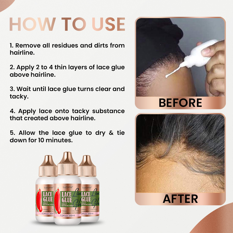 38ml Luxfume Customize Strong Hold Watermelon Scent Wig Adhesive Glue,MY SHOP