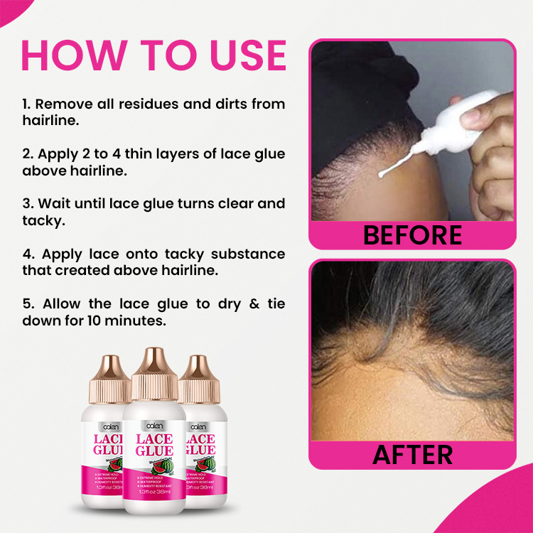 Luxfume 38ml Ultra Strong Hold Watermelon Wig adhesive Melt Lace Glue,oalen cosmetics
