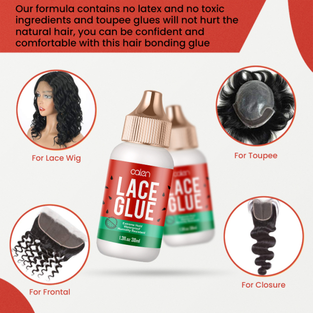 Oalen OEM 38ml Watermelon Sweatproof Waterproof Lace Wig Glue Adhesive,oalen cosmetics