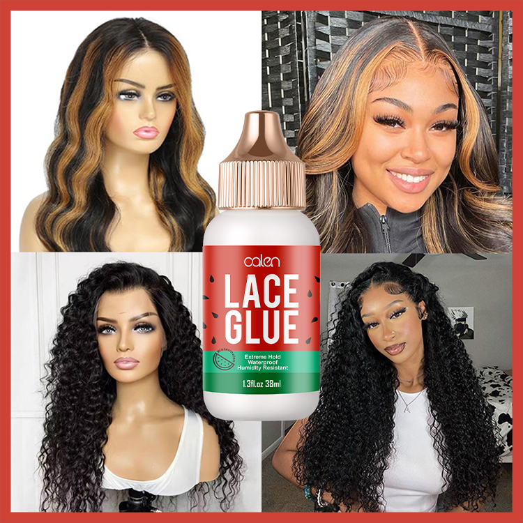 Oalen OEM 38ml Watermelon Sweatproof Waterproof Lace Wig Glue Adhesive,oalen cosmetics