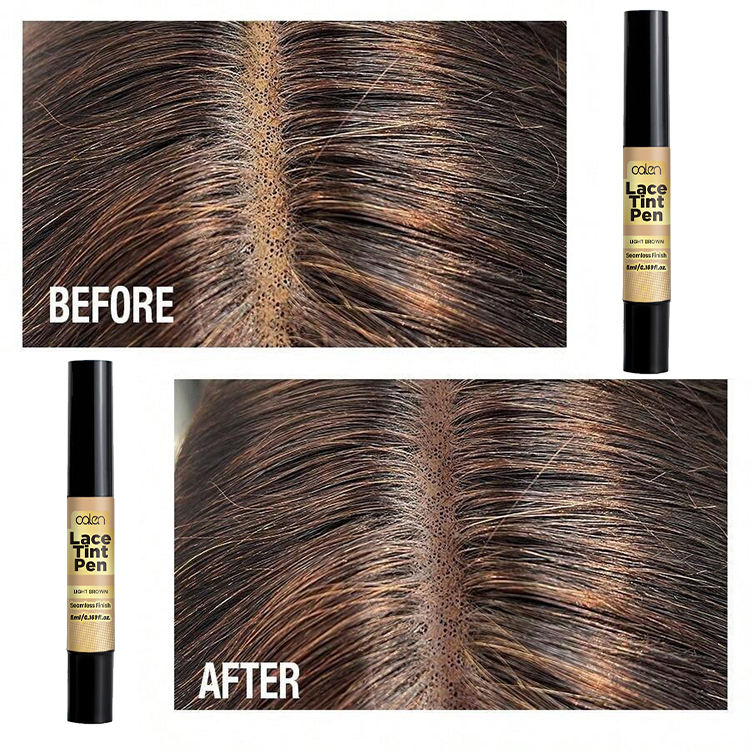 Oalen ODM 5ml 4 Colors Wig Tint With Brush Lace Dye Tinted Pen,oalen cosmetics